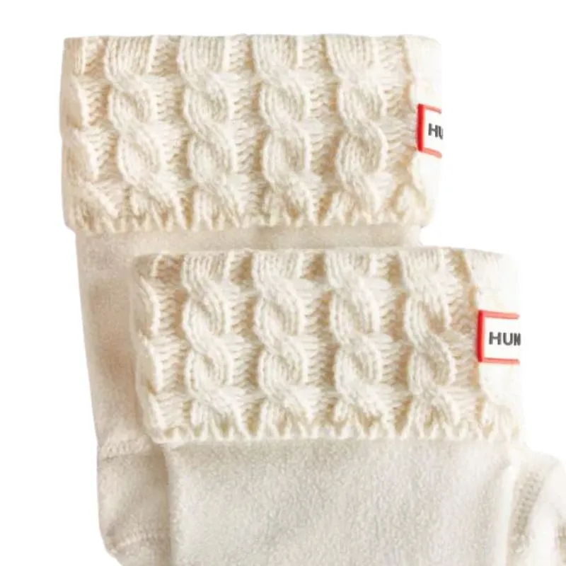 Kids 6 Stitch Cable Knitted Cuff Boot Socks