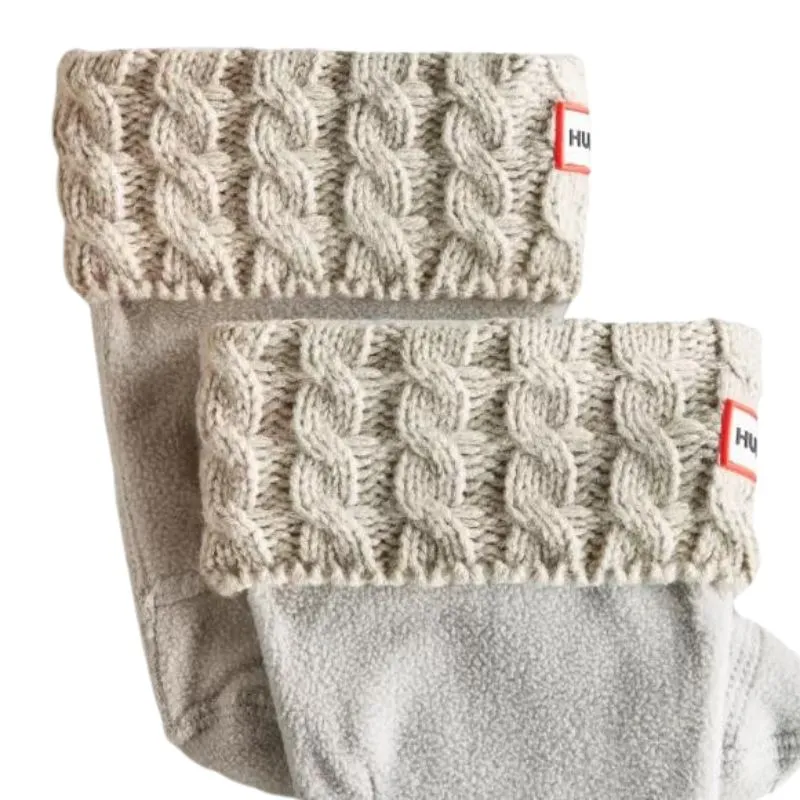 Kids 6 Stitch Cable Knitted Cuff Boot Socks