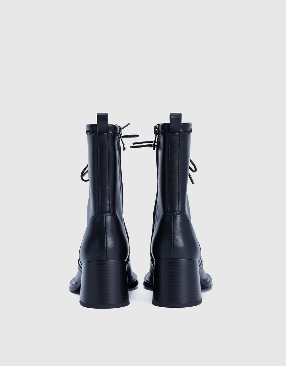 Lace Up Heeled Boots