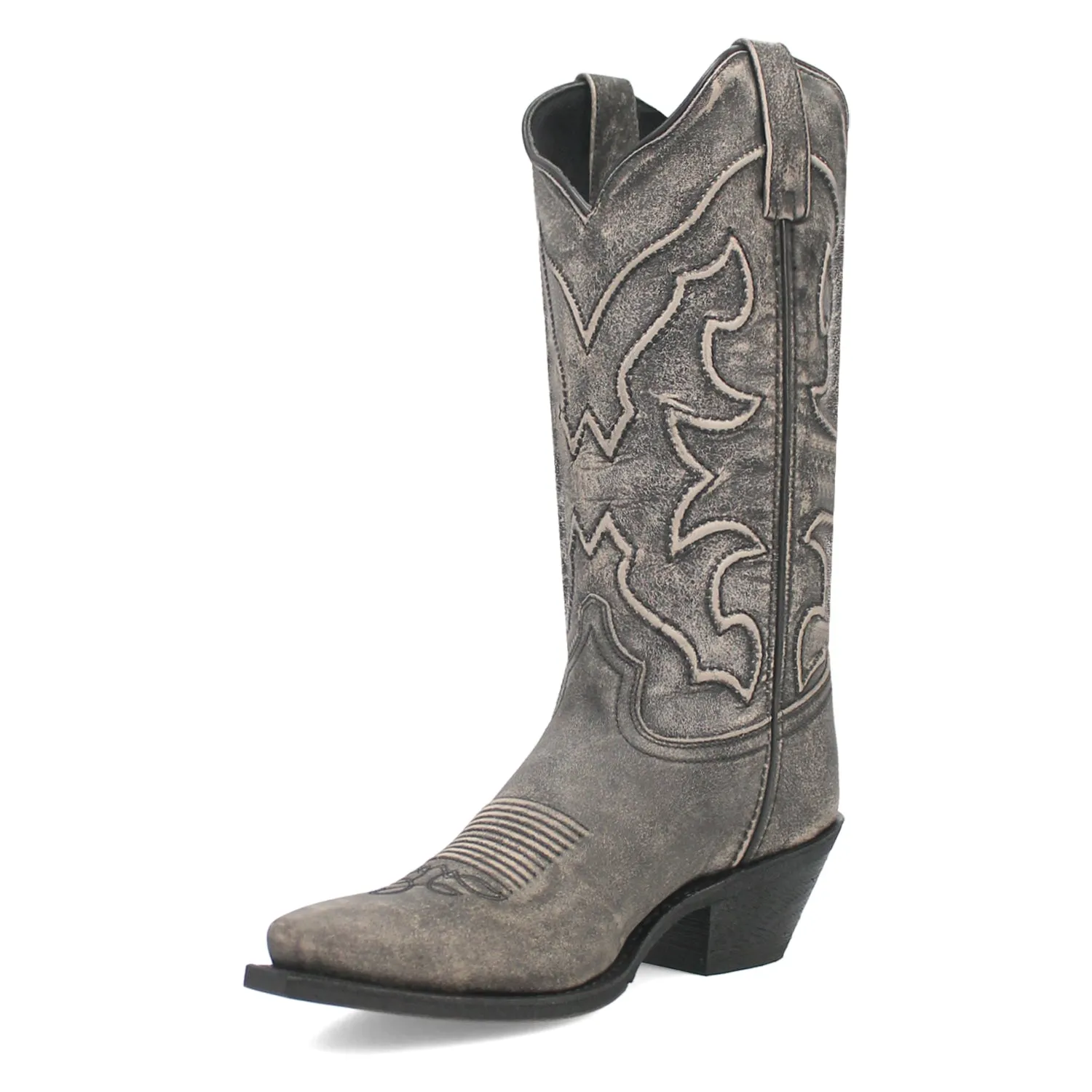 Laredo Womens Reva Black Leather Cowboy Boots 6.5 M