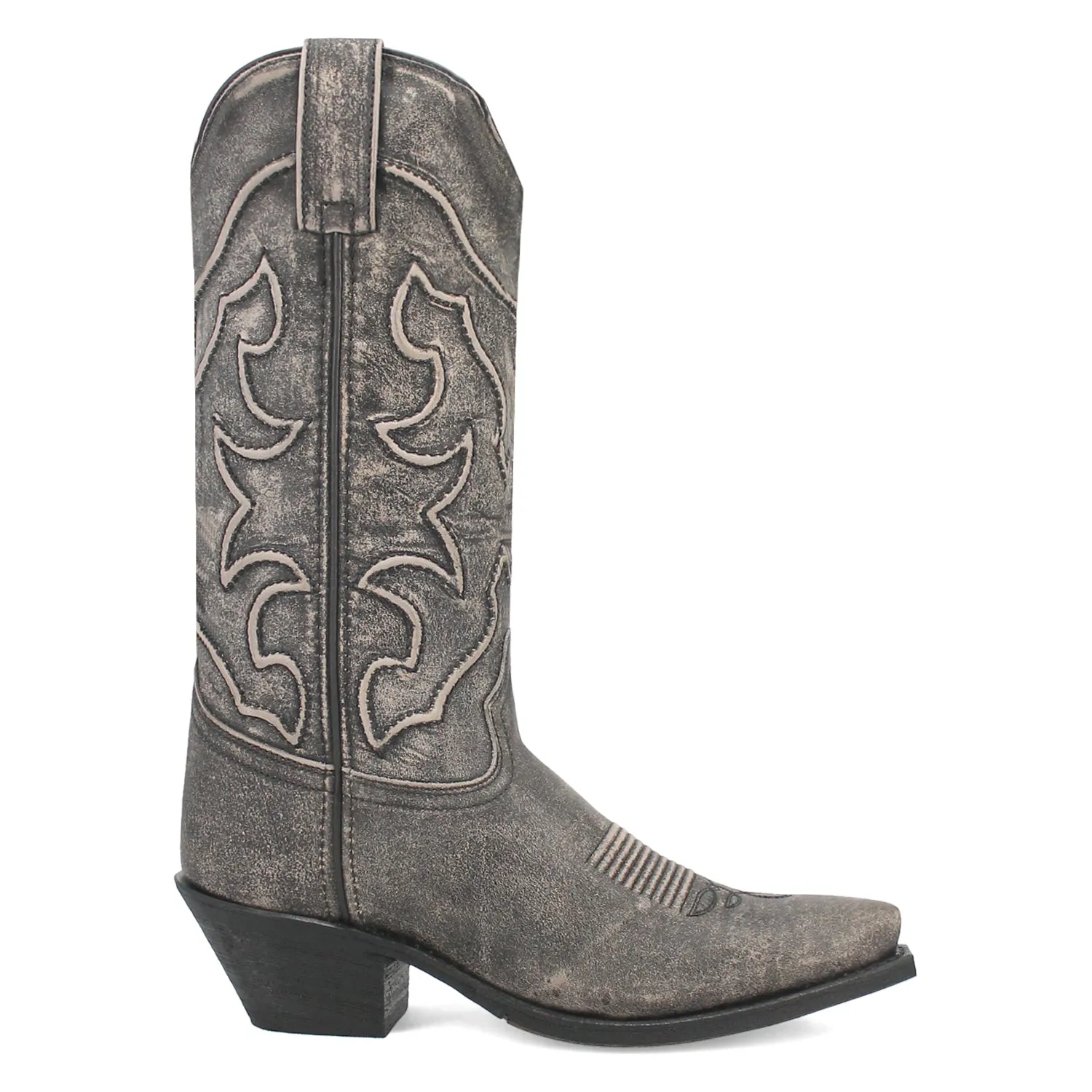 Laredo Womens Reva Black Leather Cowboy Boots 6.5 M