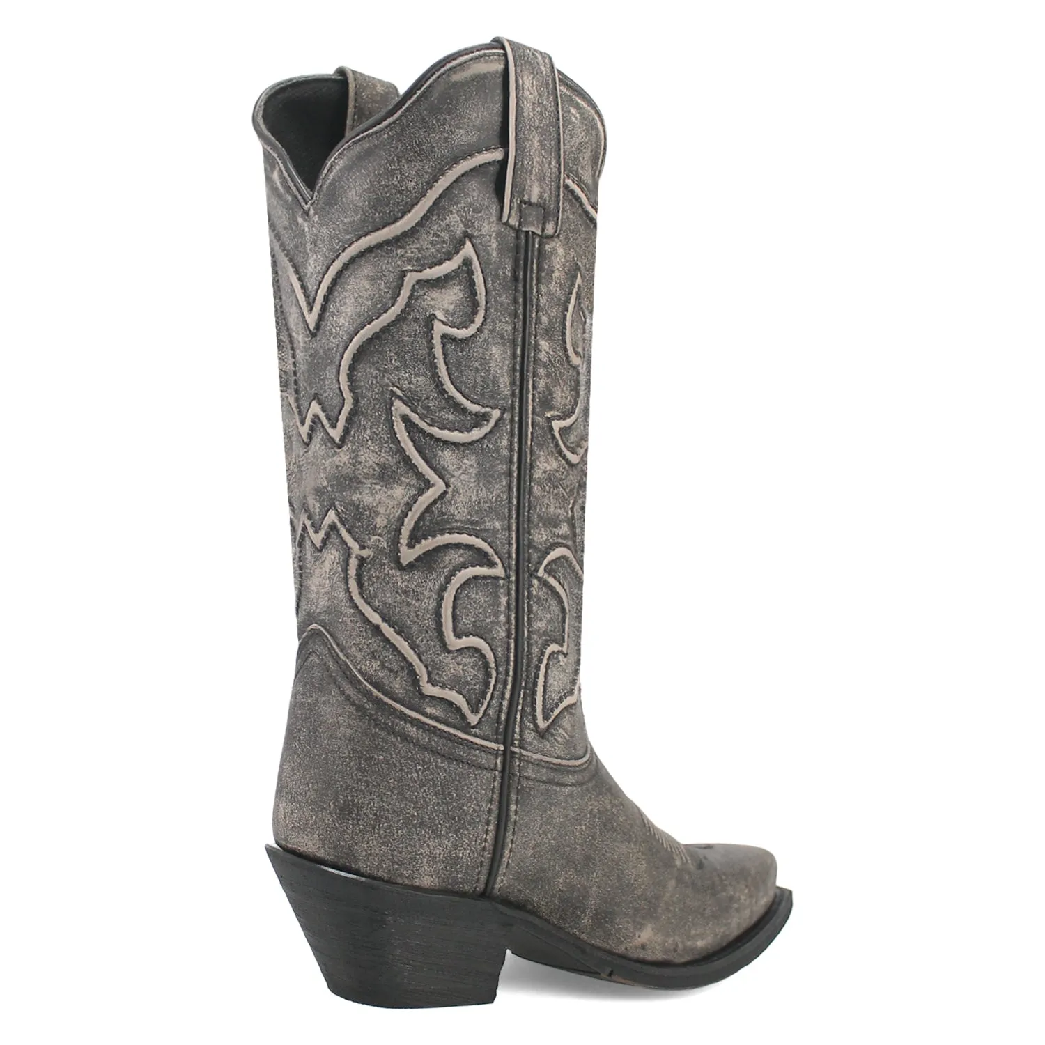 Laredo Womens Reva Black Leather Cowboy Boots 6.5 M