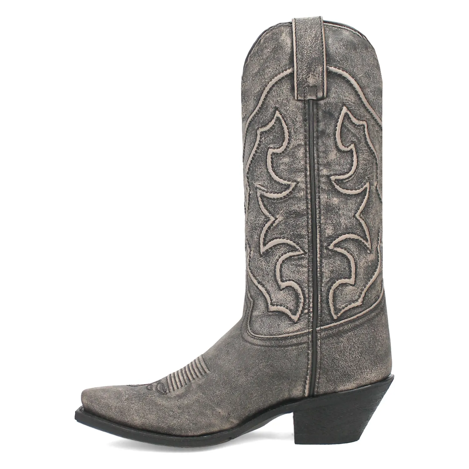 Laredo Womens Reva Black Leather Cowboy Boots 6.5 M