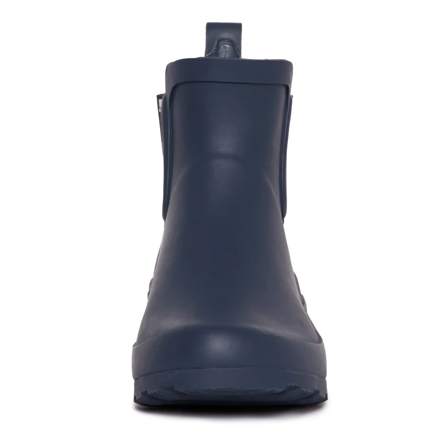 Laura Ashley Ladies Mid Cut Ankle Height Rubber Rain Boots, Dk. Denim, 5