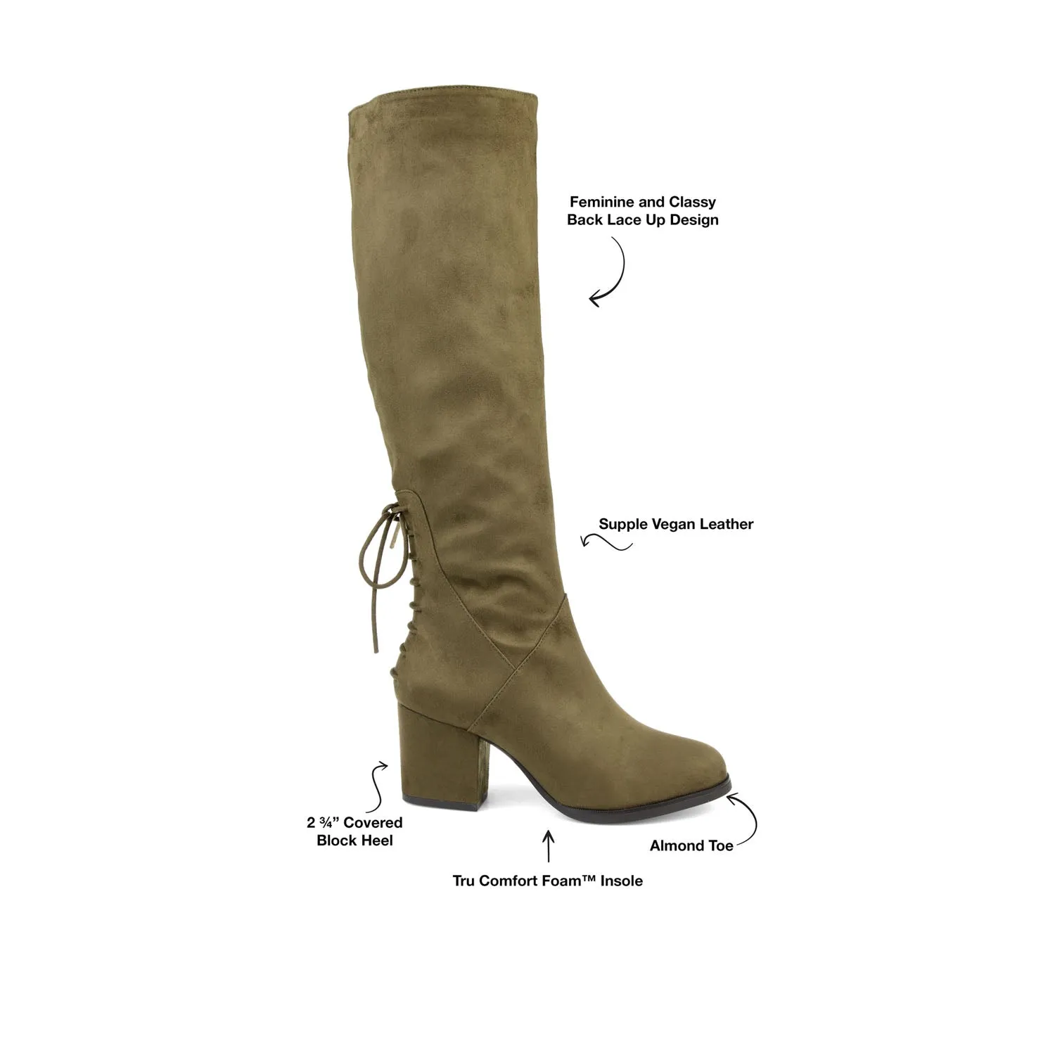 LEEDA KNEE-HIGH BOOTS IN WIDE CALF