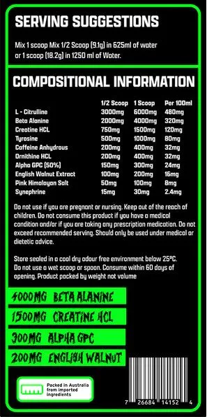 Mad Science Xtreme Pre-Workout (50 Serve)