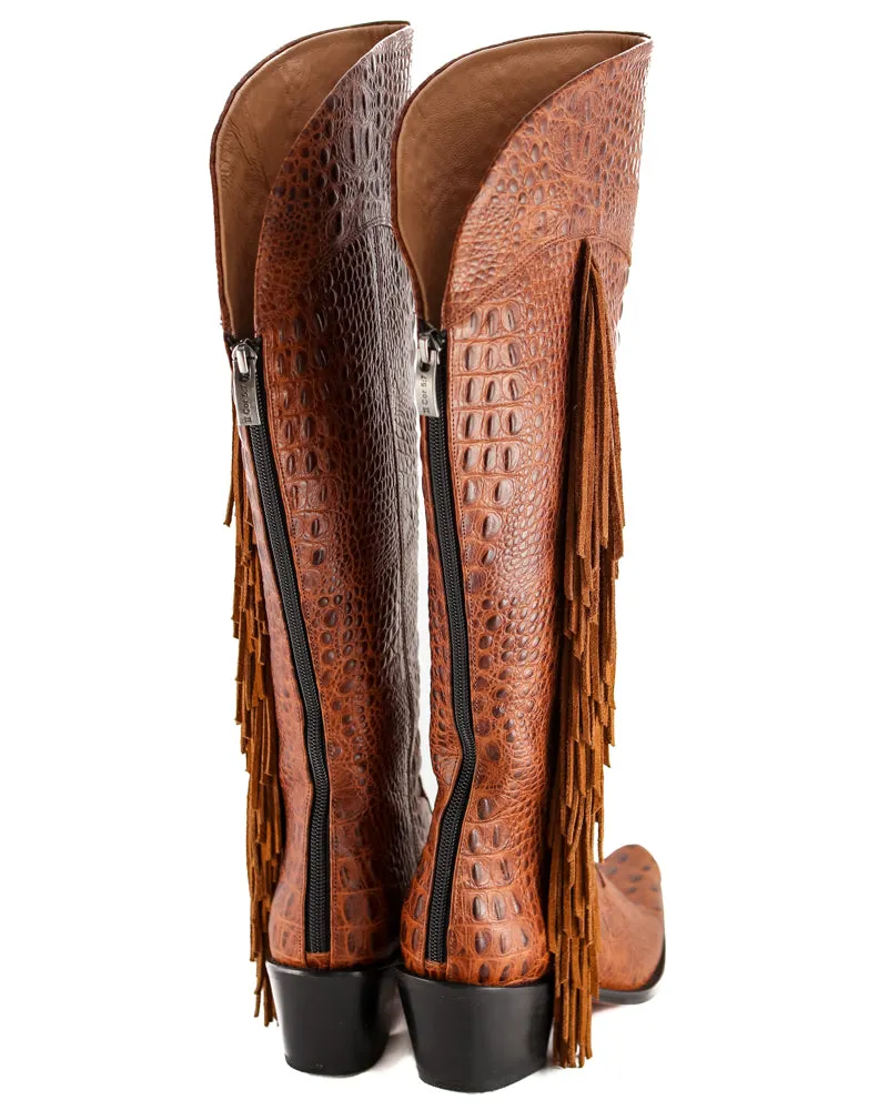 Manchester Brown Fringe Tall Cowboy