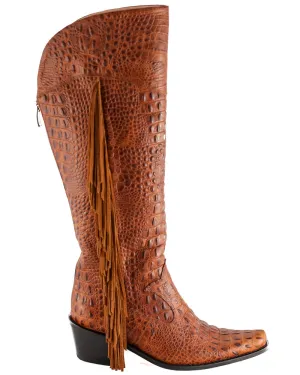 Manchester Brown Fringe Tall Cowboy