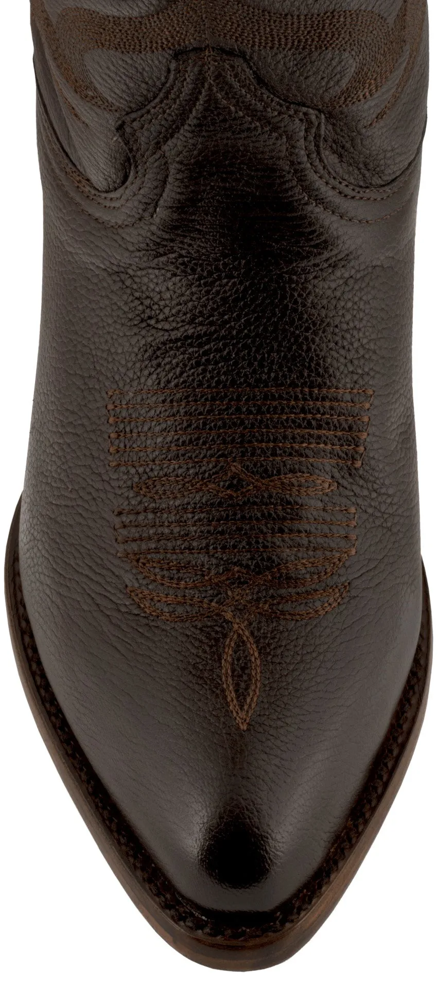 Mens Brown Classic Leather Leather Cowboy Boots - J Toe