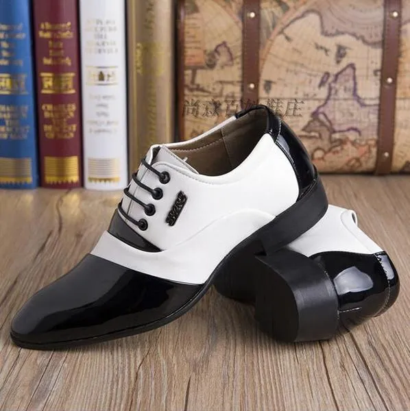 Men's Dress Shoes - Leather Business Office Wedding Flats Man Casual Party Driving Shoes