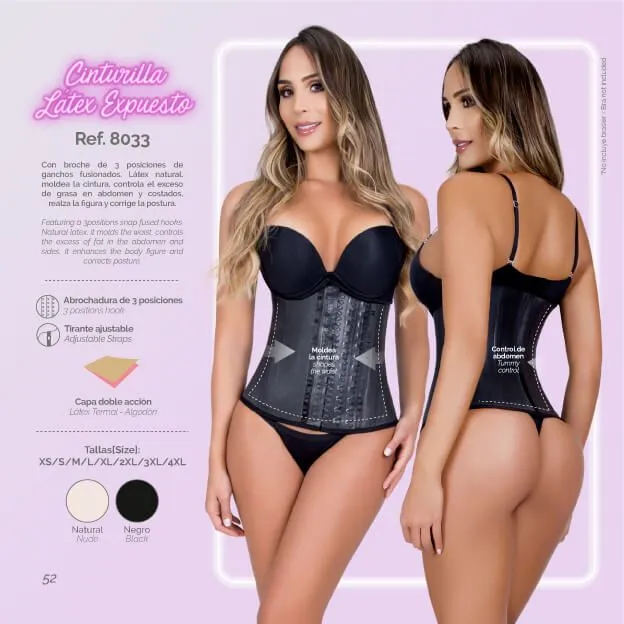 Moldeate 8033 Workout Waist Cincher Color Black