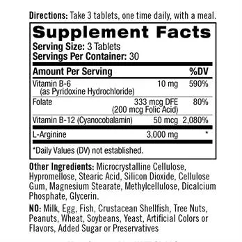 Natrol L-Arginine 3000mg (90 Tablets) Exp 30 Sep 2025