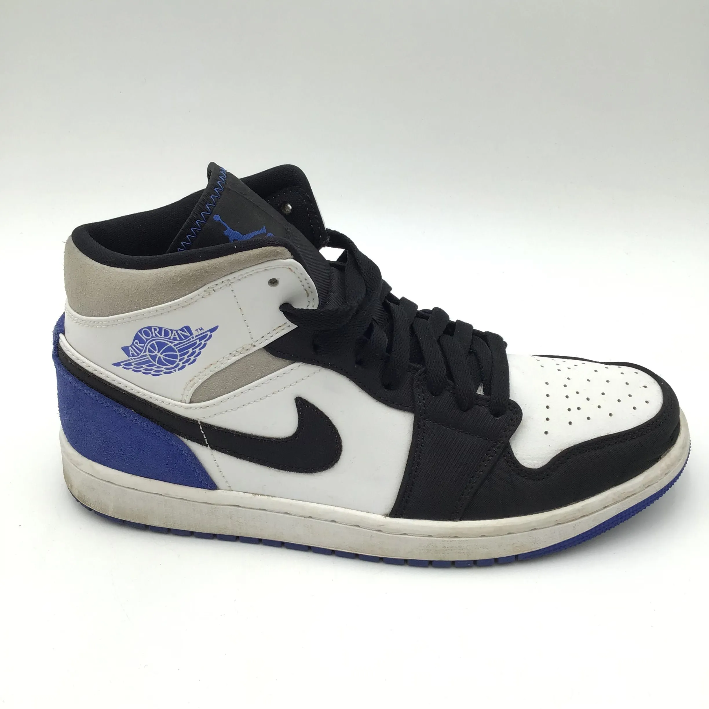 Nike Air Jordan 1 Men's Mid SE 'Royal Black Toe' Sneakers-Size: 9.5 ( COA)