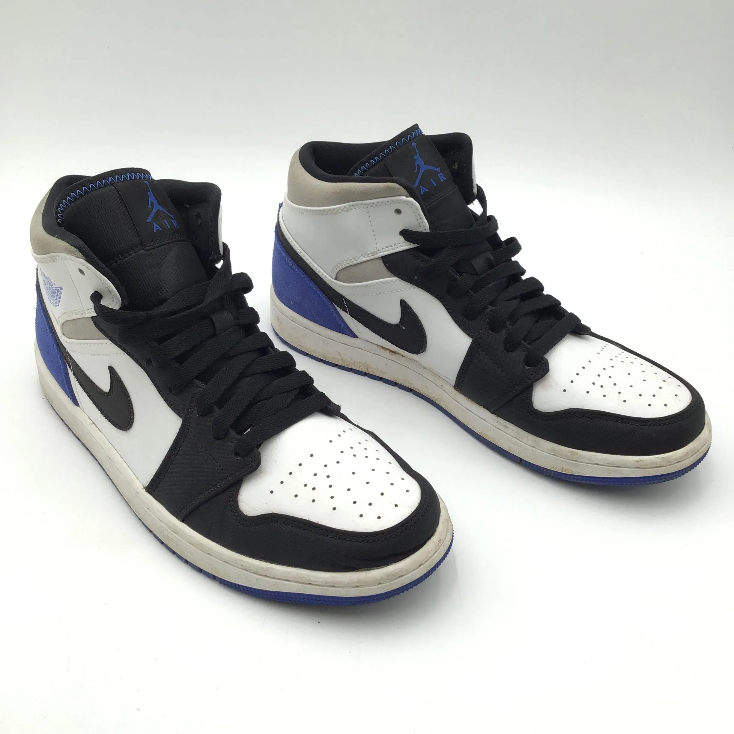 Nike Air Jordan 1 Men's Mid SE 'Royal Black Toe' Sneakers-Size: 9.5 ( COA)