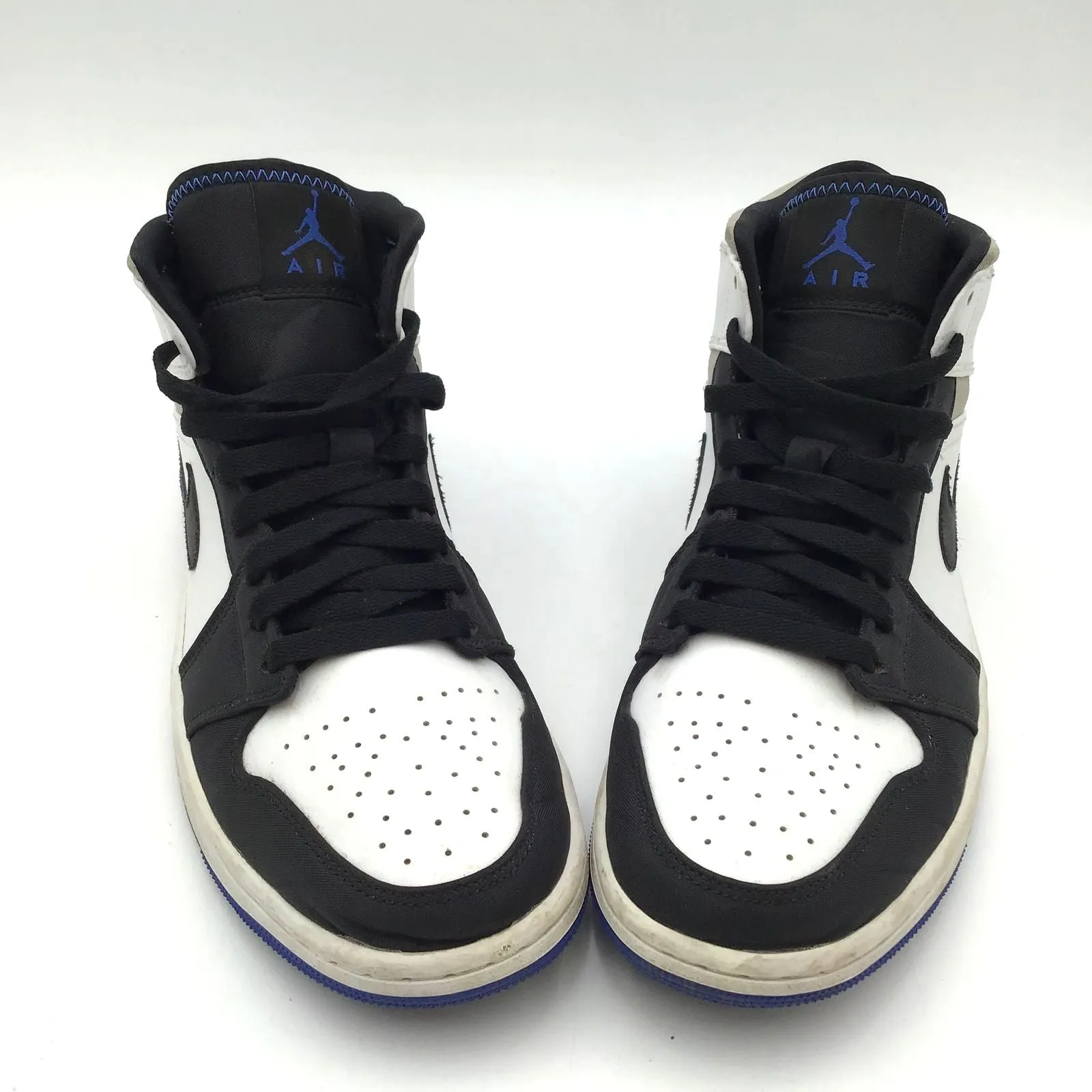 Nike Air Jordan 1 Men's Mid SE 'Royal Black Toe' Sneakers-Size: 9.5 ( COA)