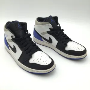 Nike Air Jordan 1 Men's Mid SE 'Royal Black Toe' Sneakers-Size: 9.5 ( COA)