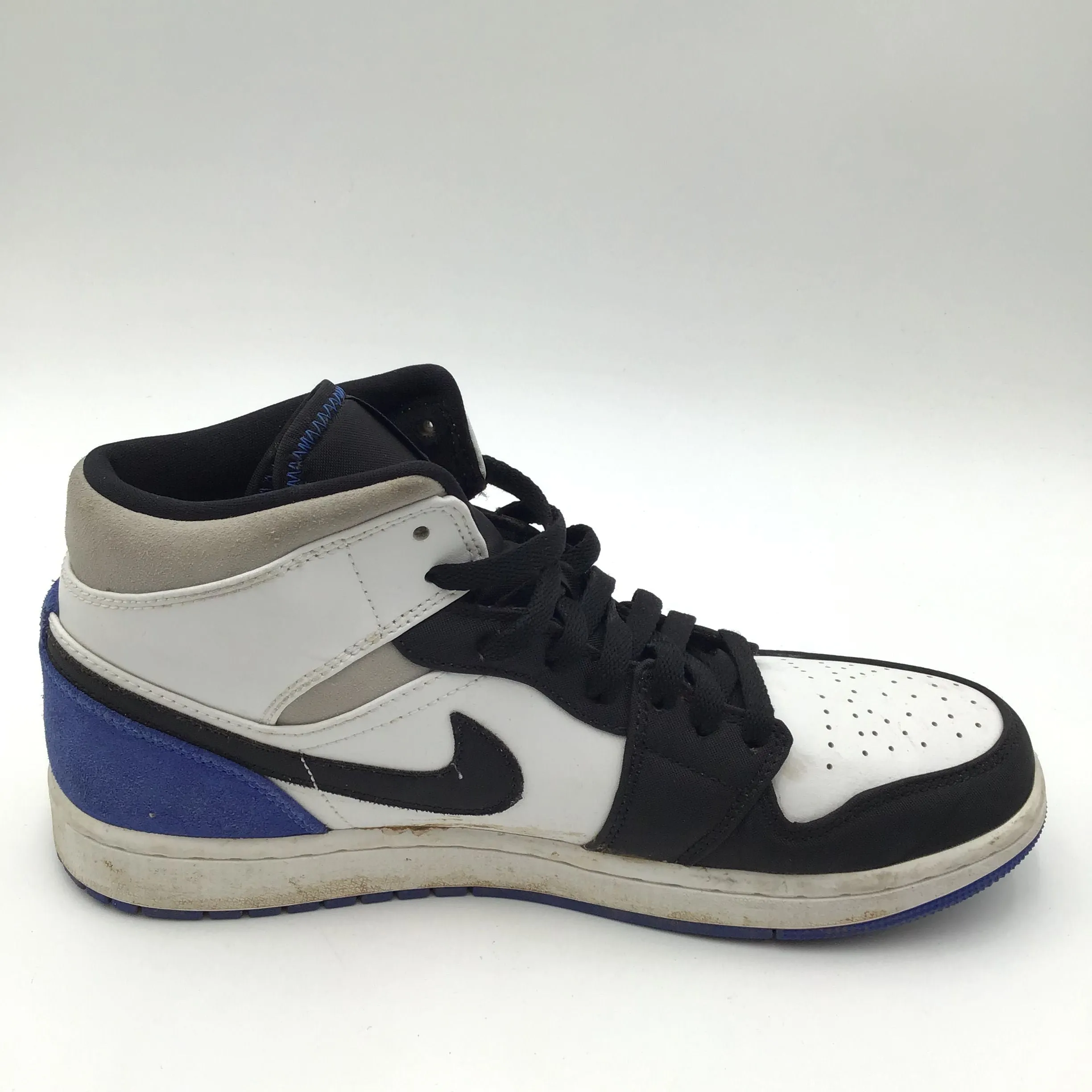 Nike Air Jordan 1 Men's Mid SE 'Royal Black Toe' Sneakers-Size: 9.5 ( COA)