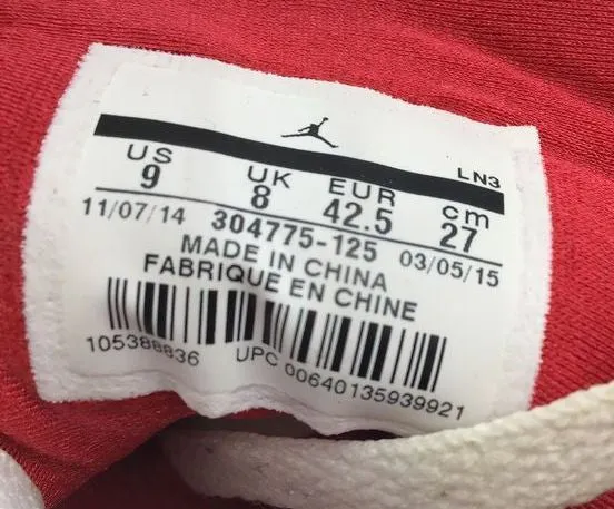Nike Air Jordan 7 Retro Men's 'Hare' 2015 Sneakers-Size: 9 ( COA)