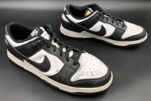 Nike Dunk Low 'Panda' Men's Black/White Basketball Sneakers - Size 10 ( COA)