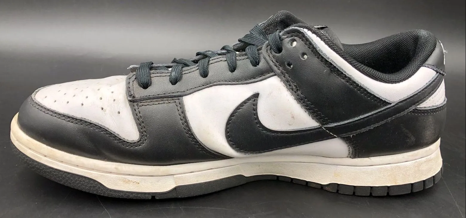 Nike Dunk Low 'Panda' Men's Black/White Basketball Sneakers - Size 10 ( COA)
