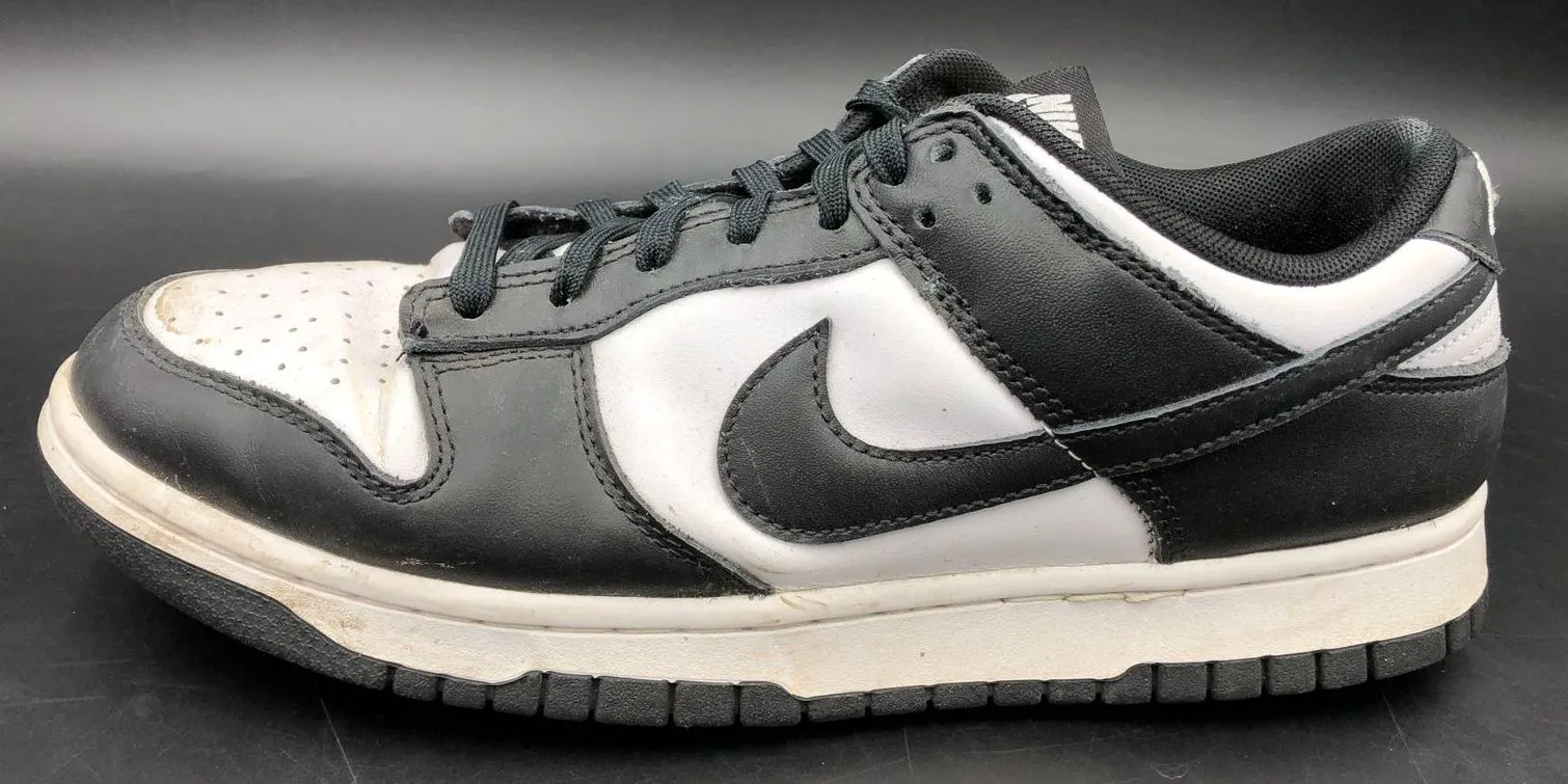 Nike Dunk Low 'Panda' Men's Black/White Basketball Sneakers - Size 10 ( COA)