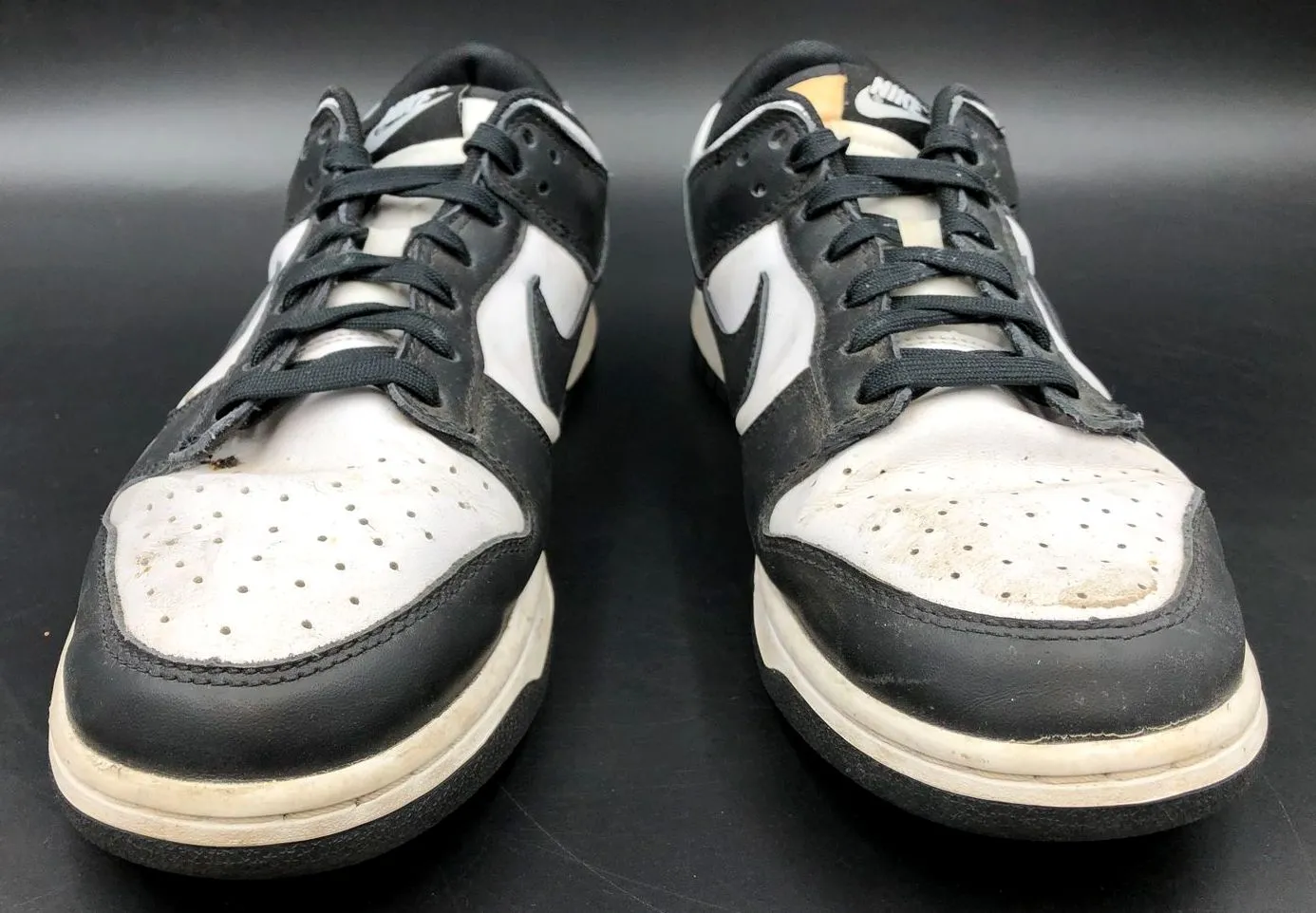 Nike Dunk Low 'Panda' Men's Black/White Basketball Sneakers - Size 10 ( COA)