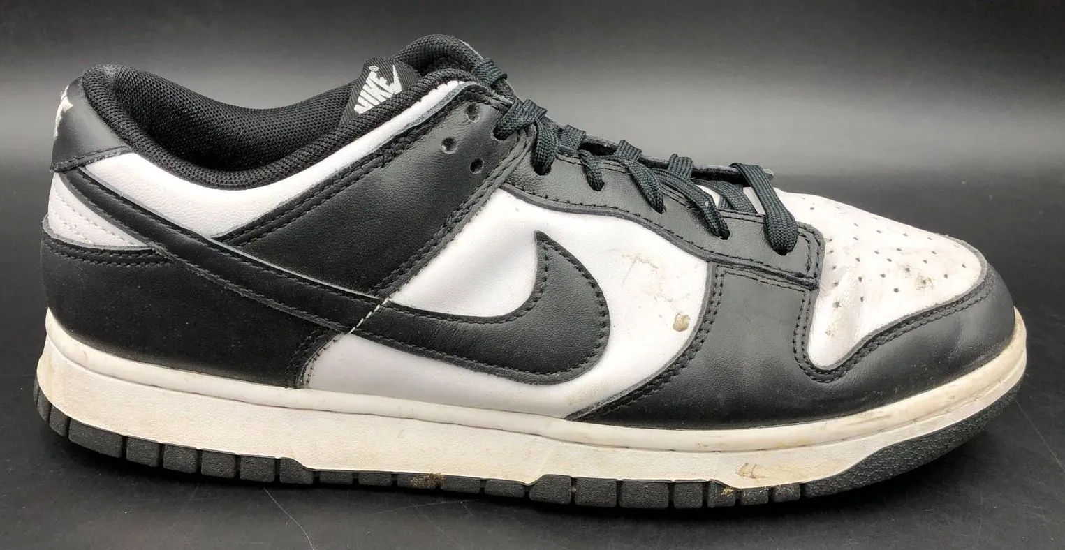Nike Dunk Low 'Panda' Men's Black/White Basketball Sneakers - Size 10 ( COA)