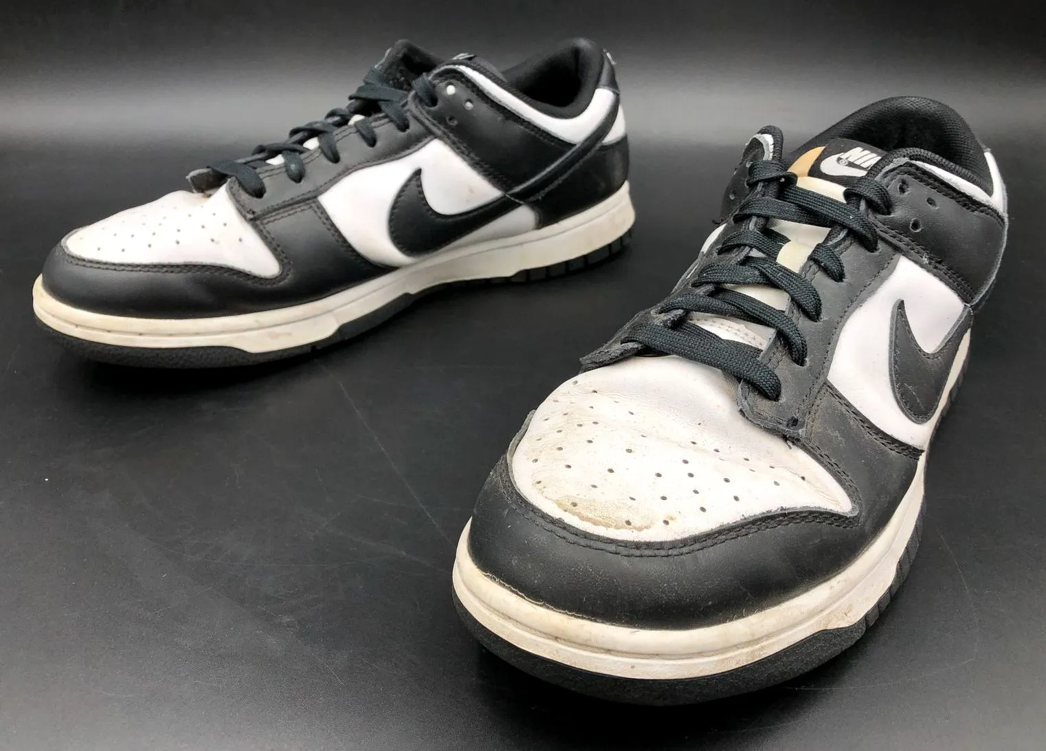 Nike Dunk Low 'Panda' Men's Black/White Basketball Sneakers - Size 10 ( COA)