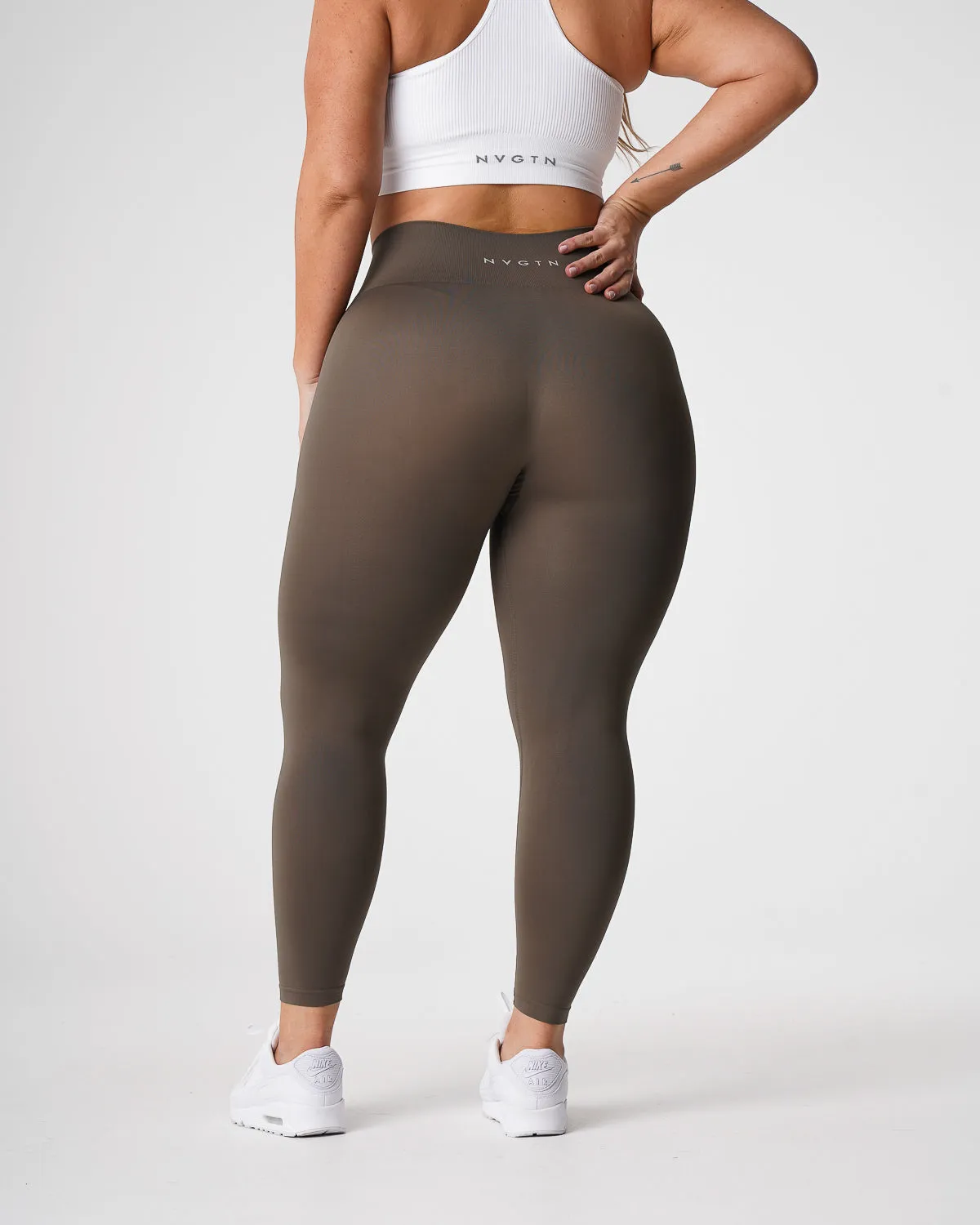 Olive Solid Seamless Leggings