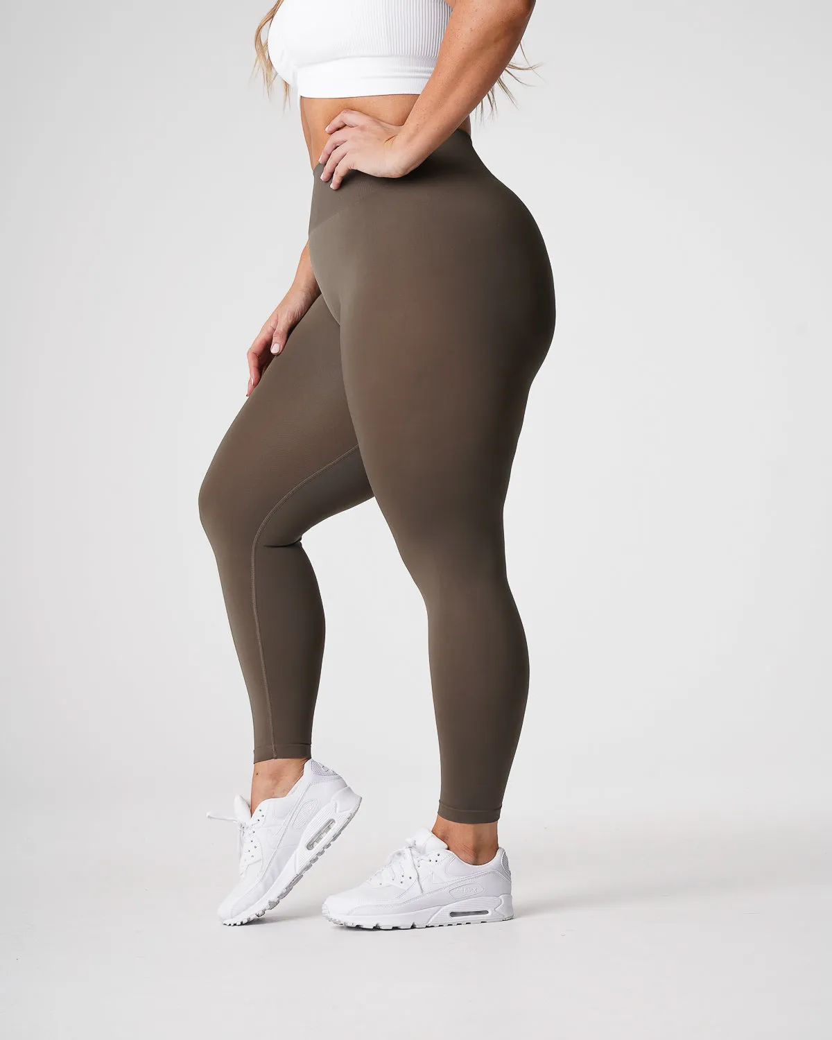 Olive Solid Seamless Leggings