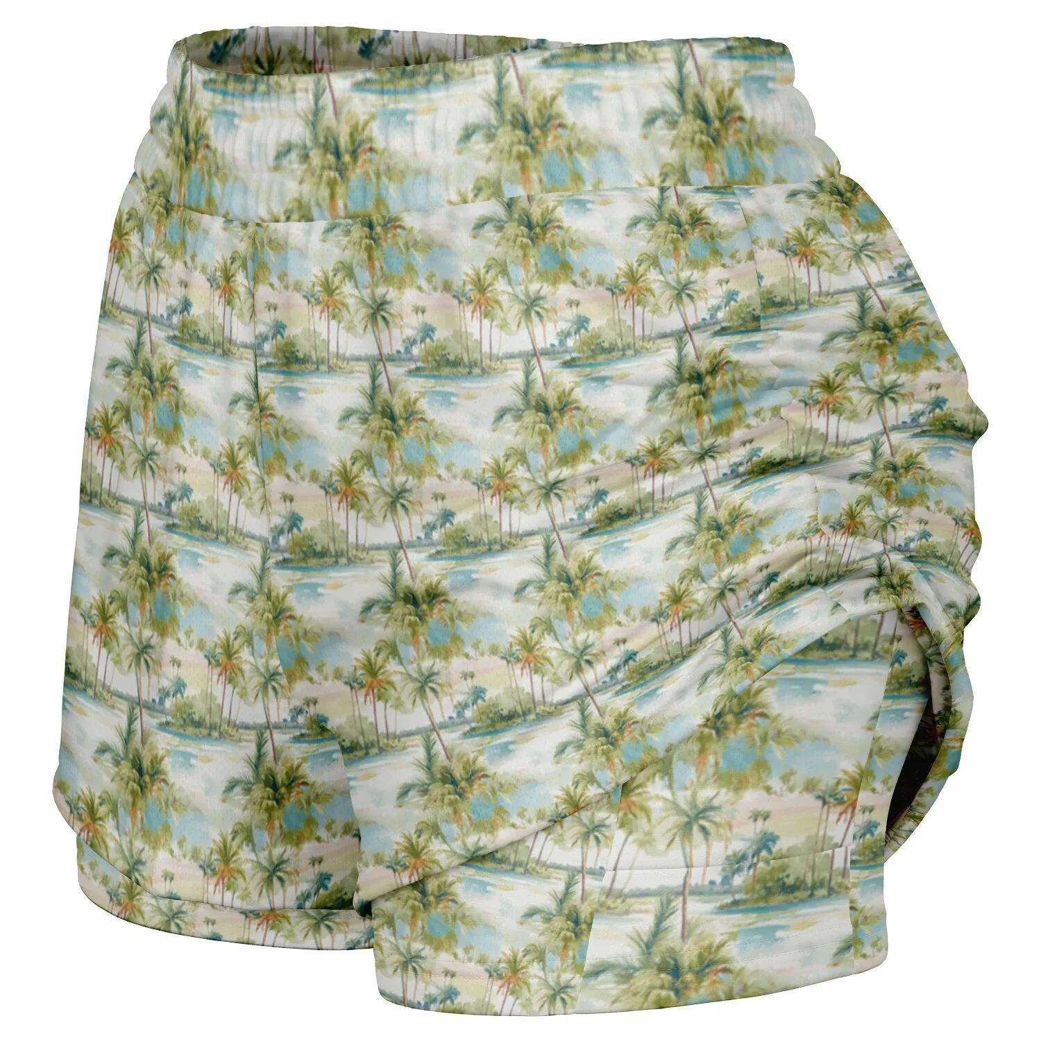 Palm Tree Breeze Women's 2-in-1 Shorts