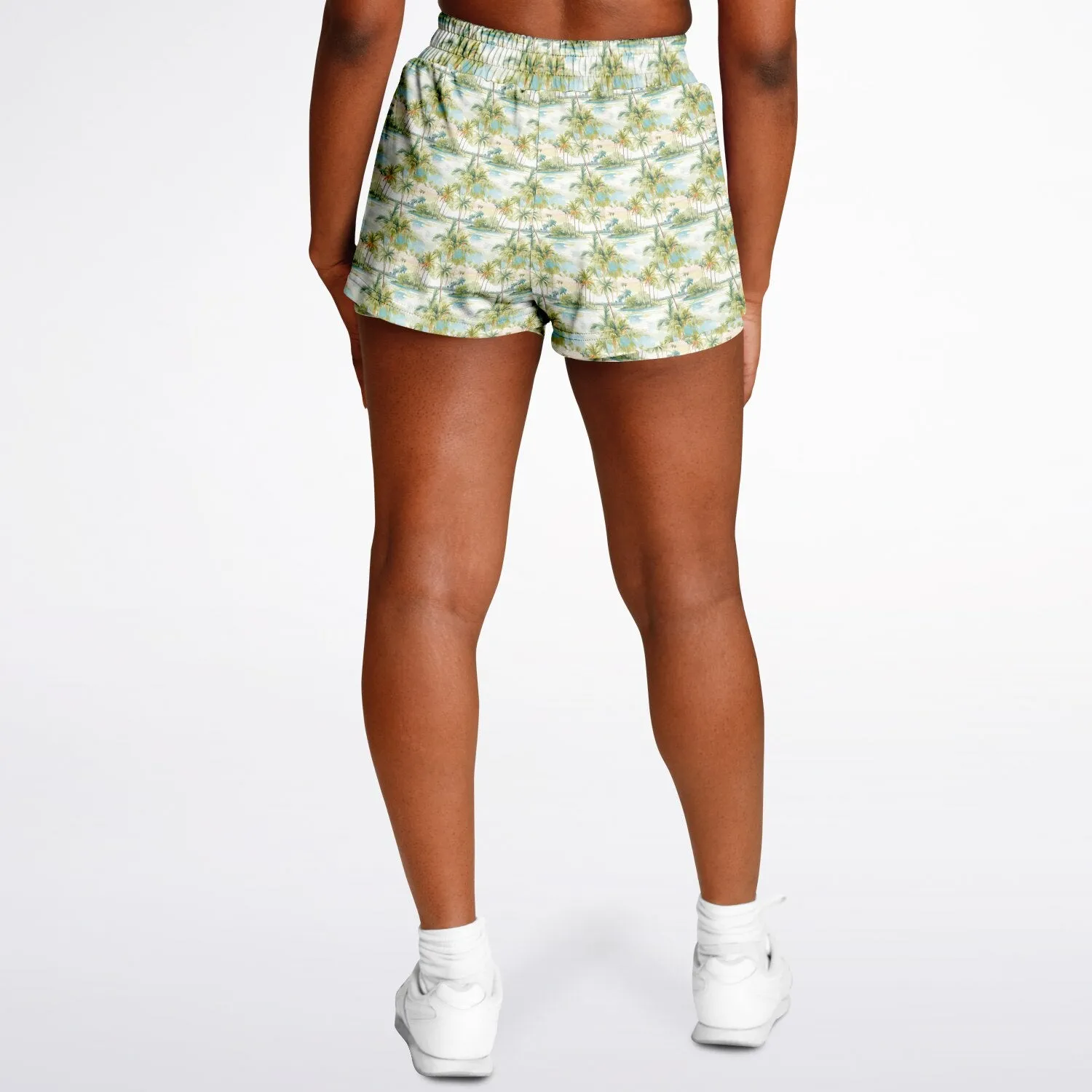 Palm Tree Breeze Women's 2-in-1 Shorts