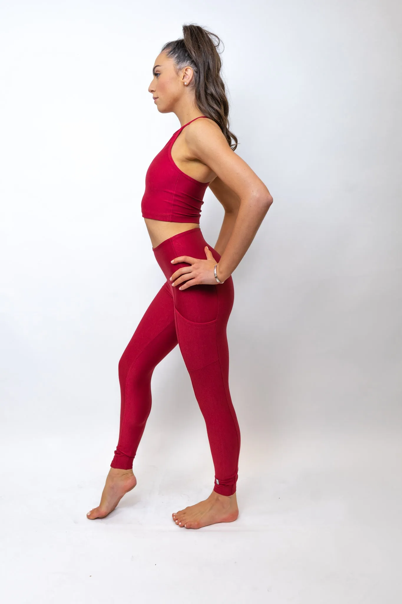Paloma Pocket Legging- Red