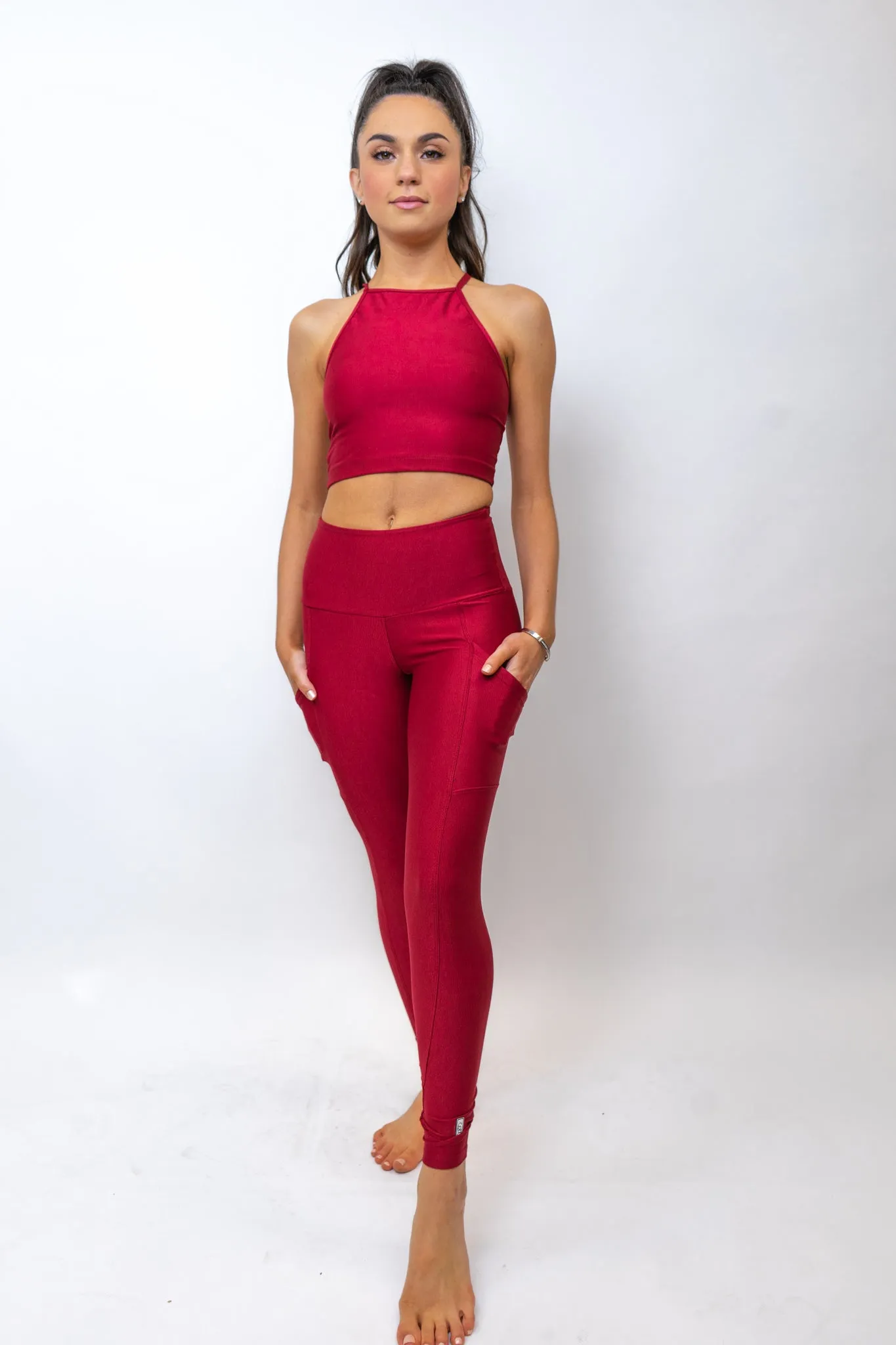 Paloma Pocket Legging- Red