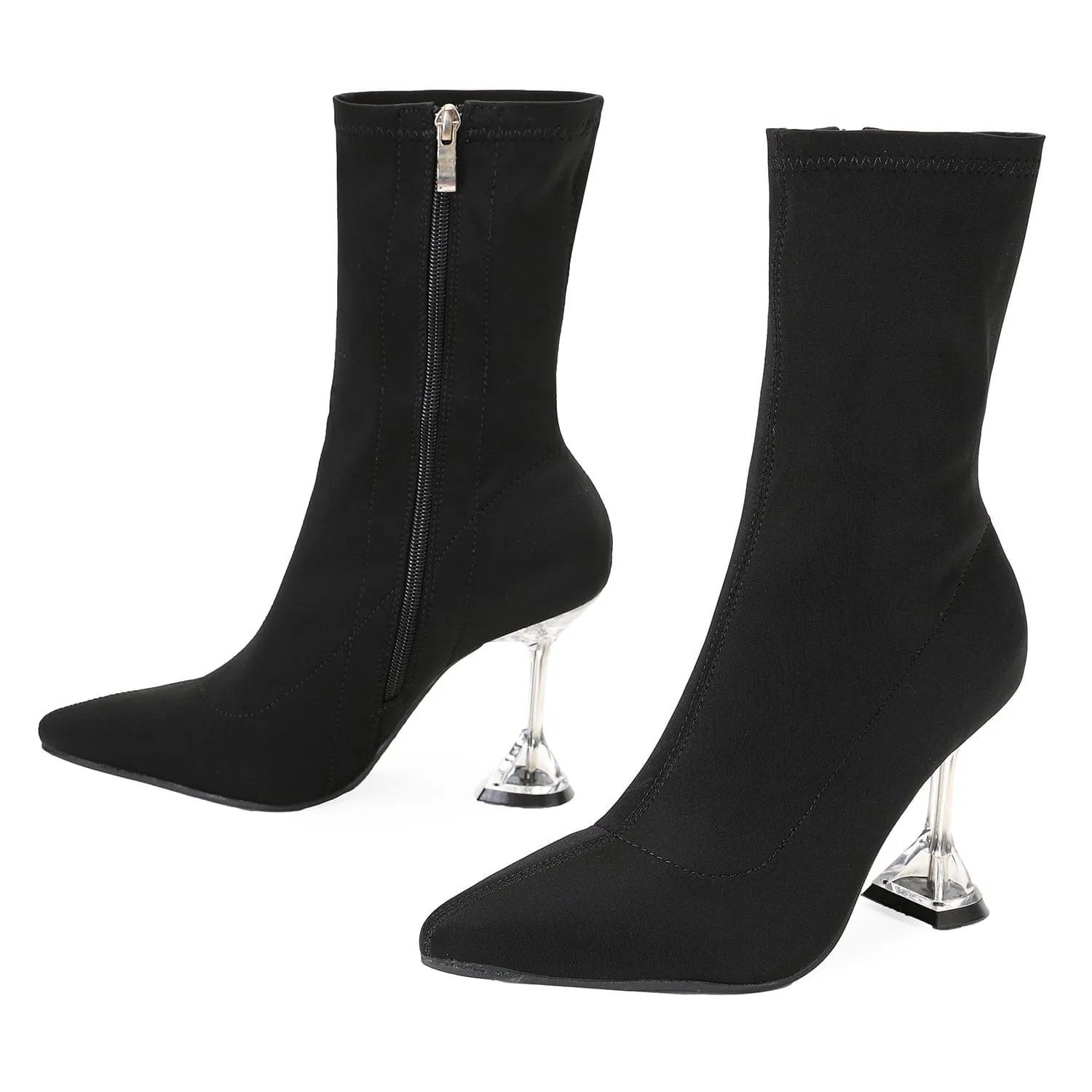 Point Toe Heeled Classic Boots