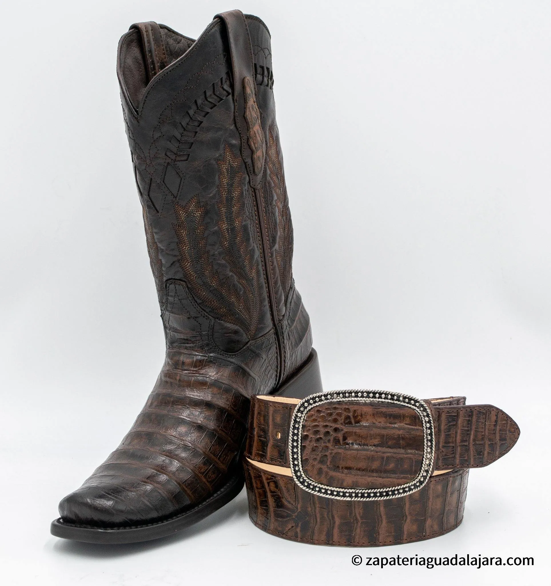 Q798207 Dubai Caiman Belly Print Faded Brown