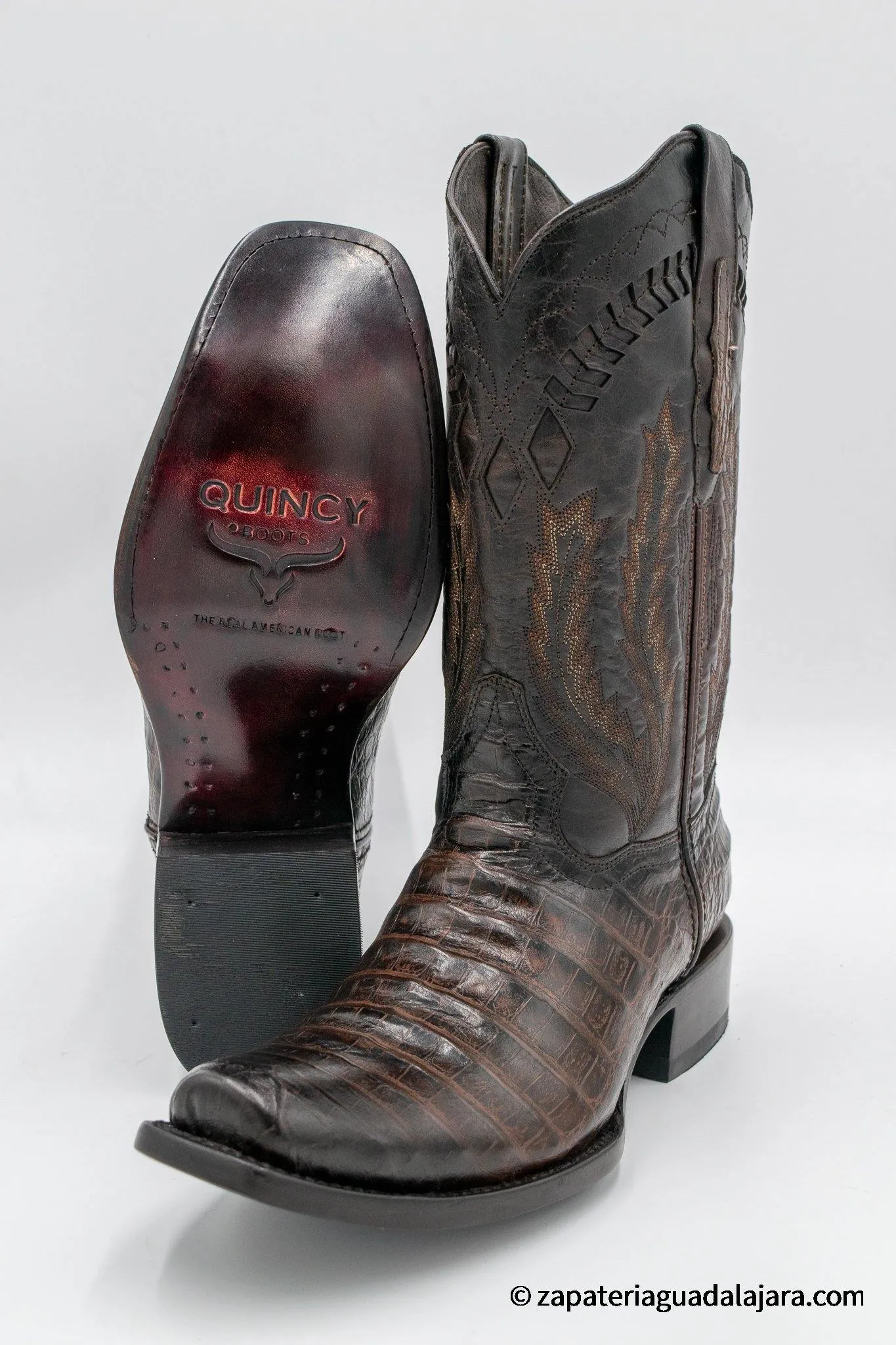 Q798207 Dubai Caiman Belly Print Faded Brown