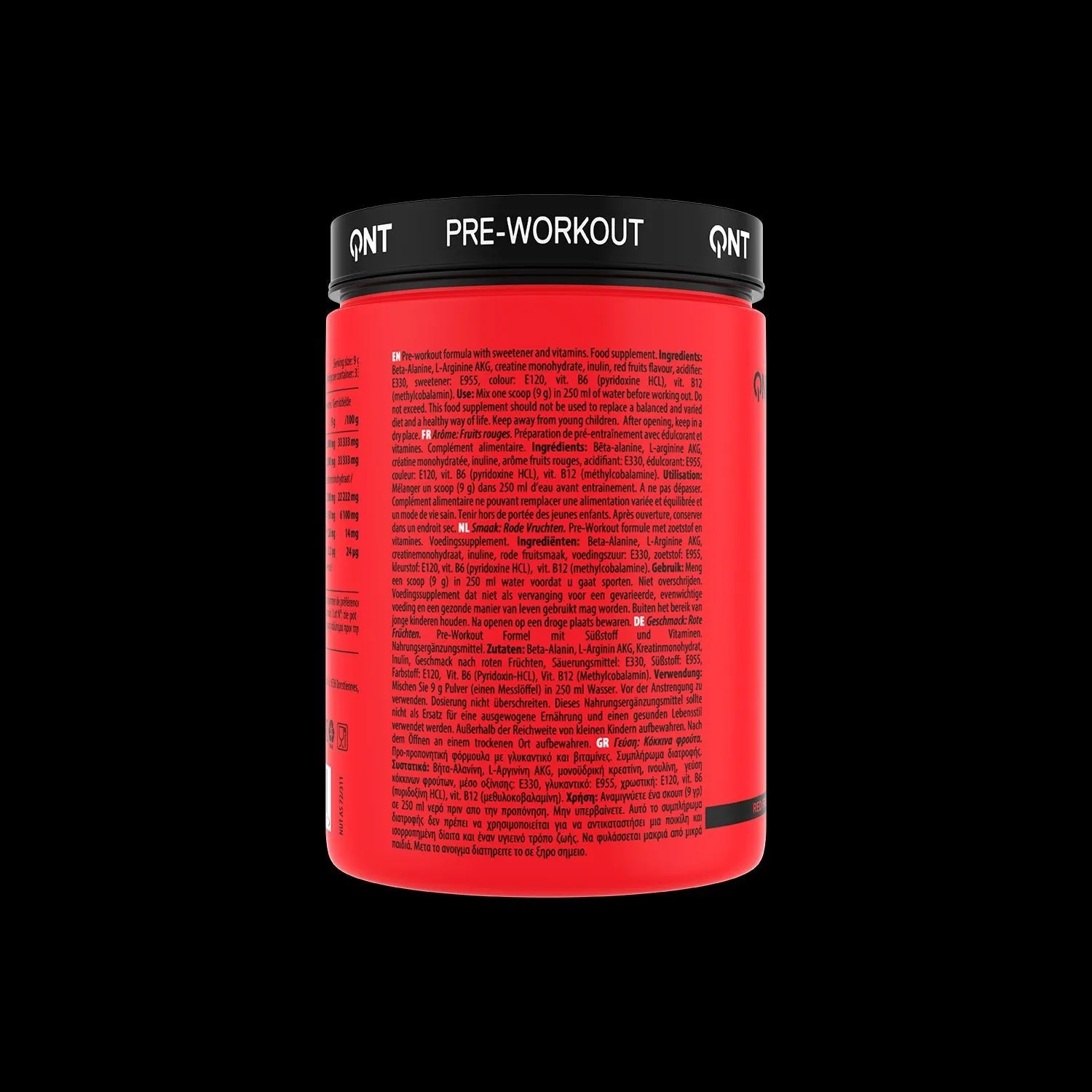 QNT Pre-Workout Powder PUMP RX Extra Concentrated 300g Red Fruits