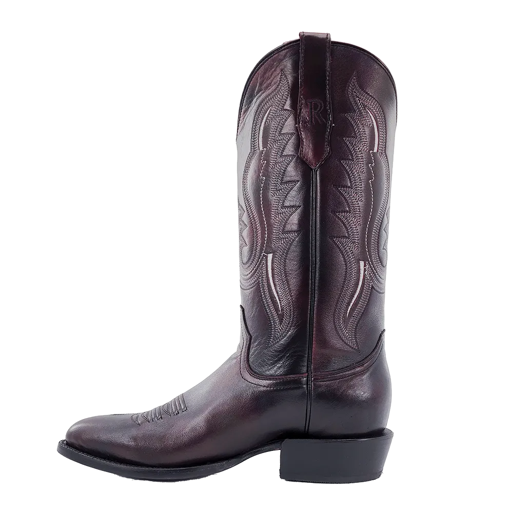 R. Watson Men's Black Cherry Brush Off Western Boots RW7008-3