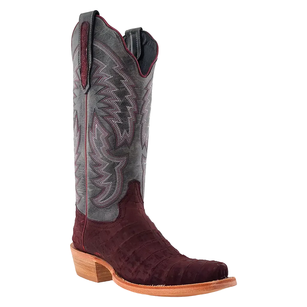 R. Watson Nubuck Rhubarb Caiman Men's Boots