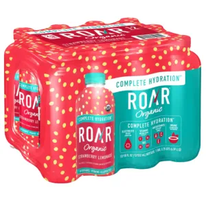 Roar Complete Hydration Organic Strawberry Lemonade 12/18oz