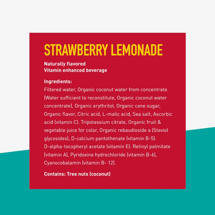 Roar Complete Hydration Organic Strawberry Lemonade 12/18oz