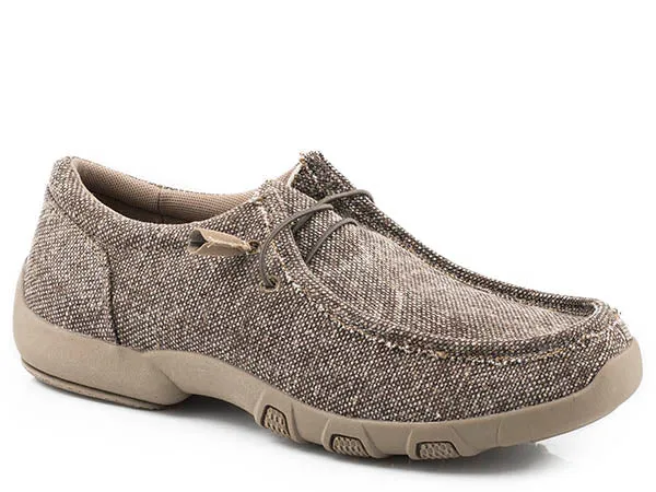 Roper Men's "Chillin" Brown Canvas Driving Moc