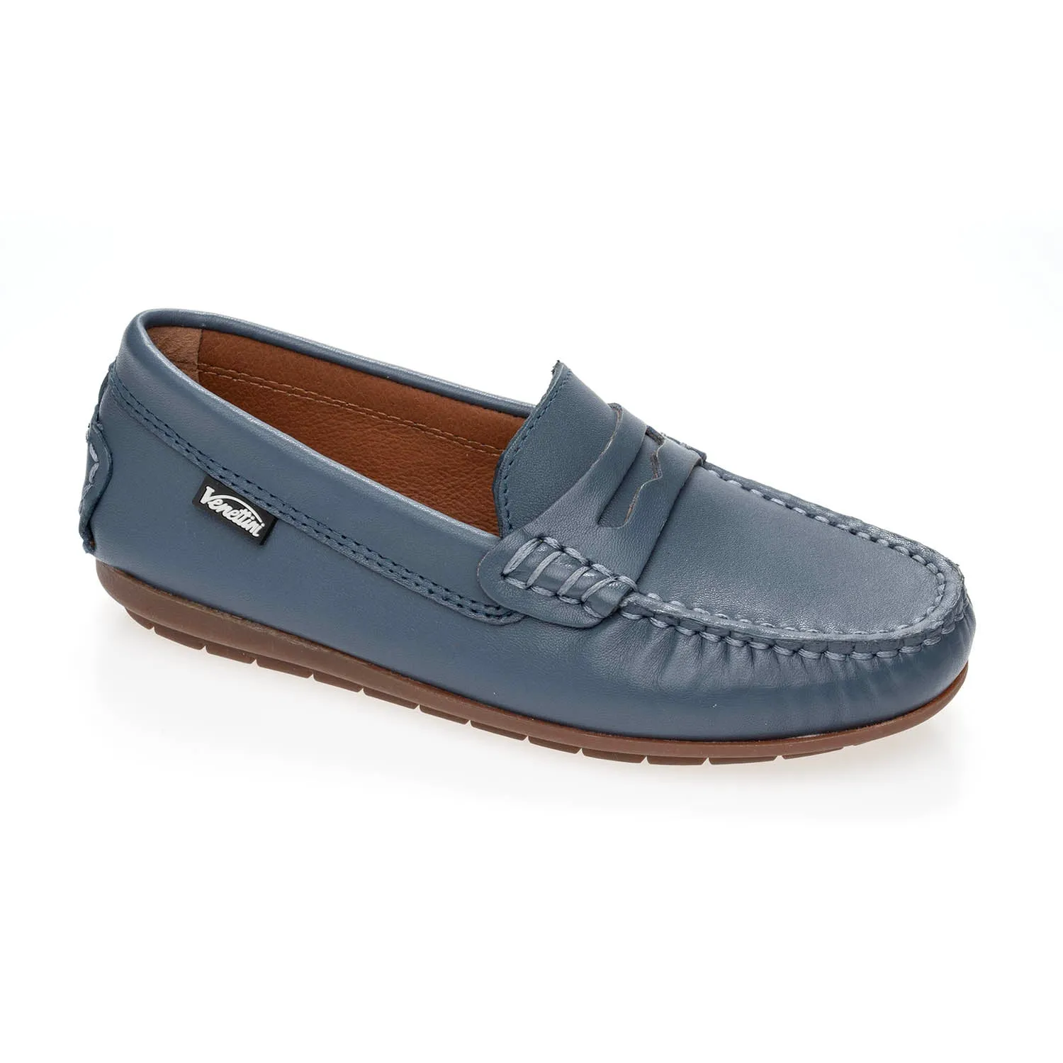 SALE SP24 Venettini Reese Leather Penny Loafer Driving Moccasin