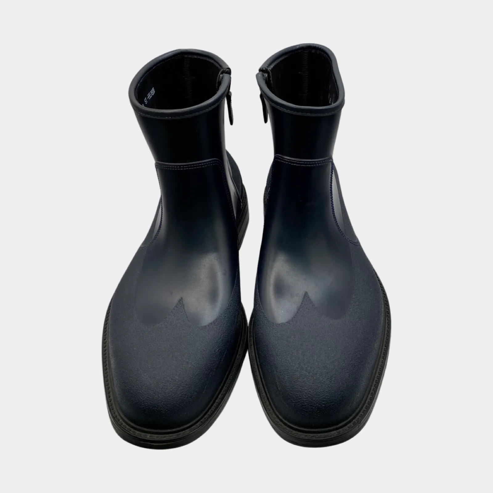 Salvatore Ferragamo navy rubber rain boots