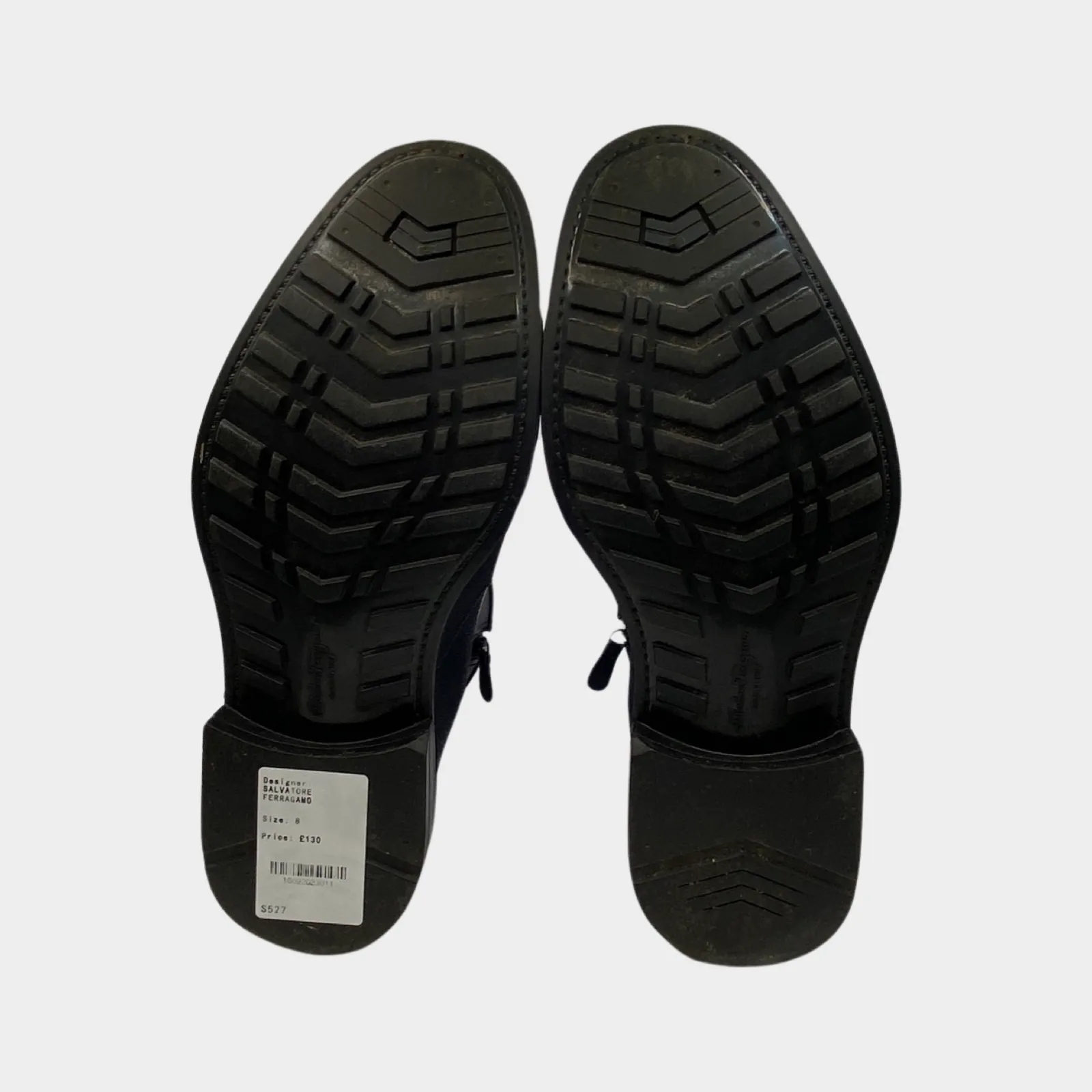 Salvatore Ferragamo navy rubber rain boots