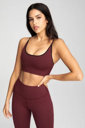 SEAMLESS RIBBED BRA | PORT001