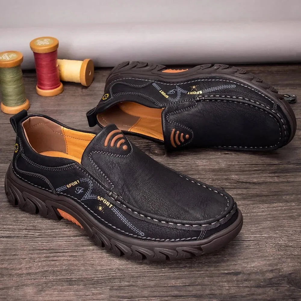 Size 38-48 Men Casual Shoes Fashion Leather Shoes for Men Spring Autumn Men'S Flat Shoes Driving Sneakers Zapatillas Hombre