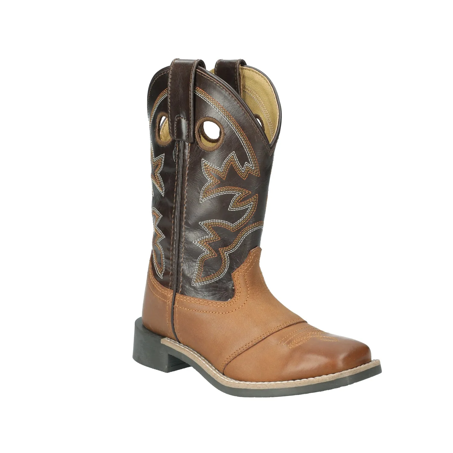 Smoky Mountain Boots Boys Jake Brown/Dark Brown Leather Cowboy Boots