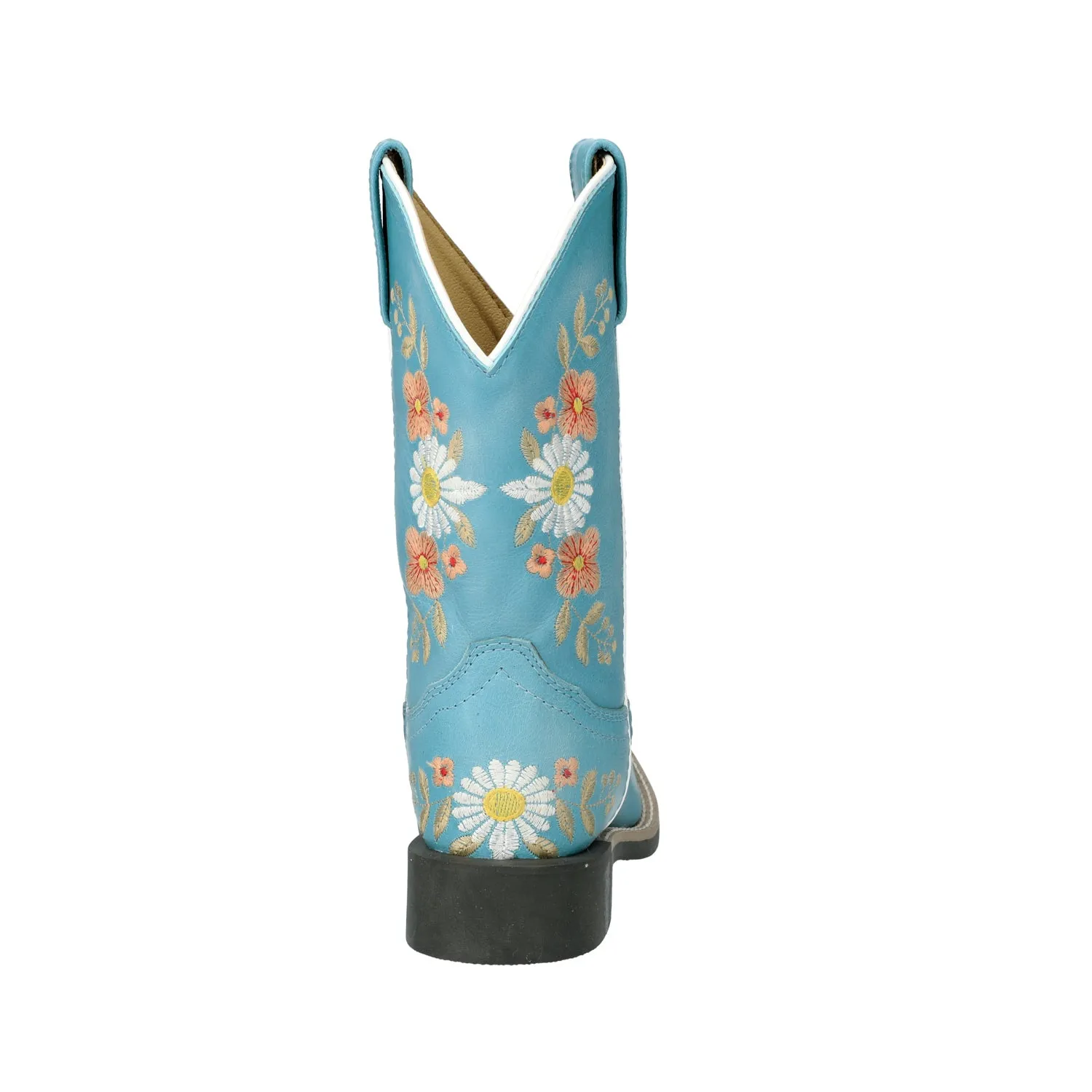 Smoky Mountain Boots Girls Desert Flowers Turquoise Leather Cowboy Boots